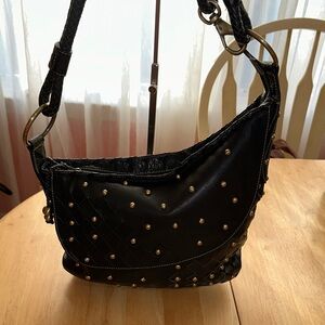 Maxximum Studded Black Shoulder Bag